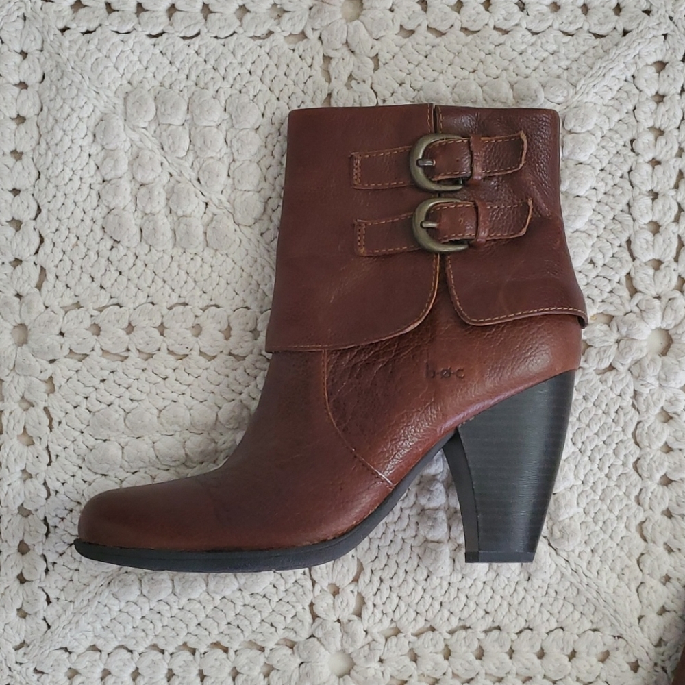 Boc Born | Cognac Brown Ankle Heeled booties